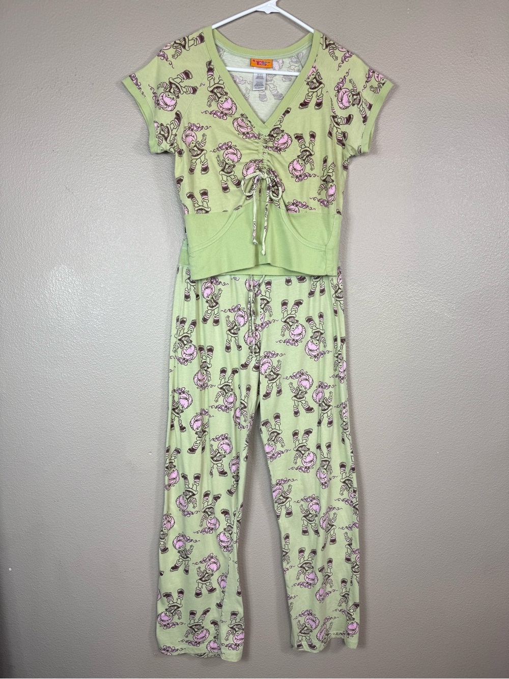 Vintage Y2K Rainbow Brite pajama set Juniors Medium D